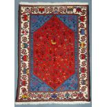 Hamadan Persian carpet. Iran. Old, mid-20th century.