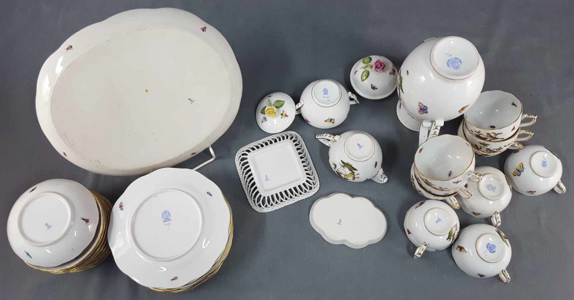 Herend Porcelain. Coffee service for at least 9 people. - Image 6 of 9