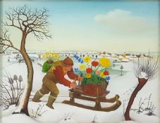 Dragan GAZI (1930-1983). Messenger of spring with sledge. 1970.