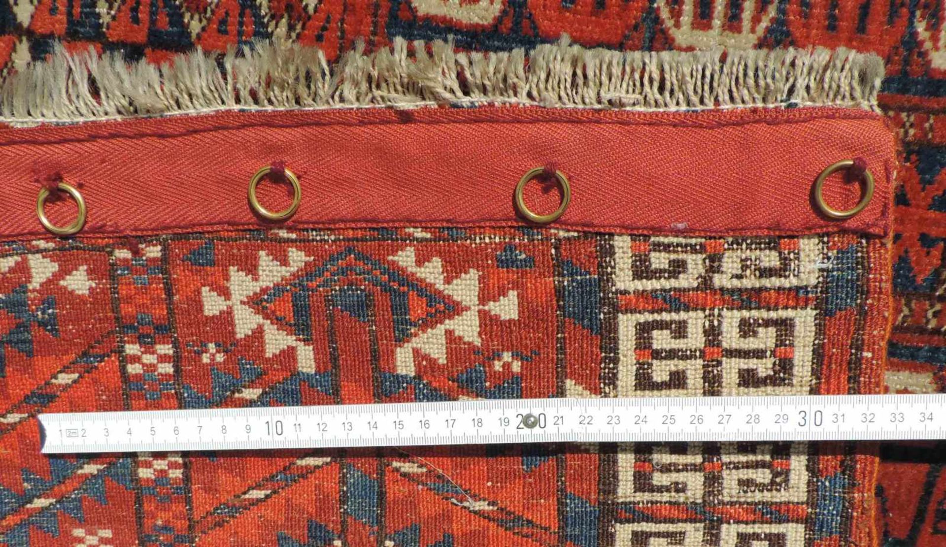 Tekke Engsi tribal carpet. Turkmenistan. Antique, around 1870. - Image 6 of 6