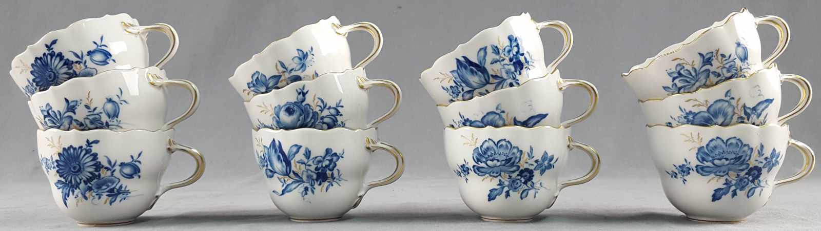 Coffee service Meissen porcelain for 12 persons. No coffee pot. - Image 4 of 19
