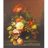 P. VAUQUER (1917 -). Floral still life.