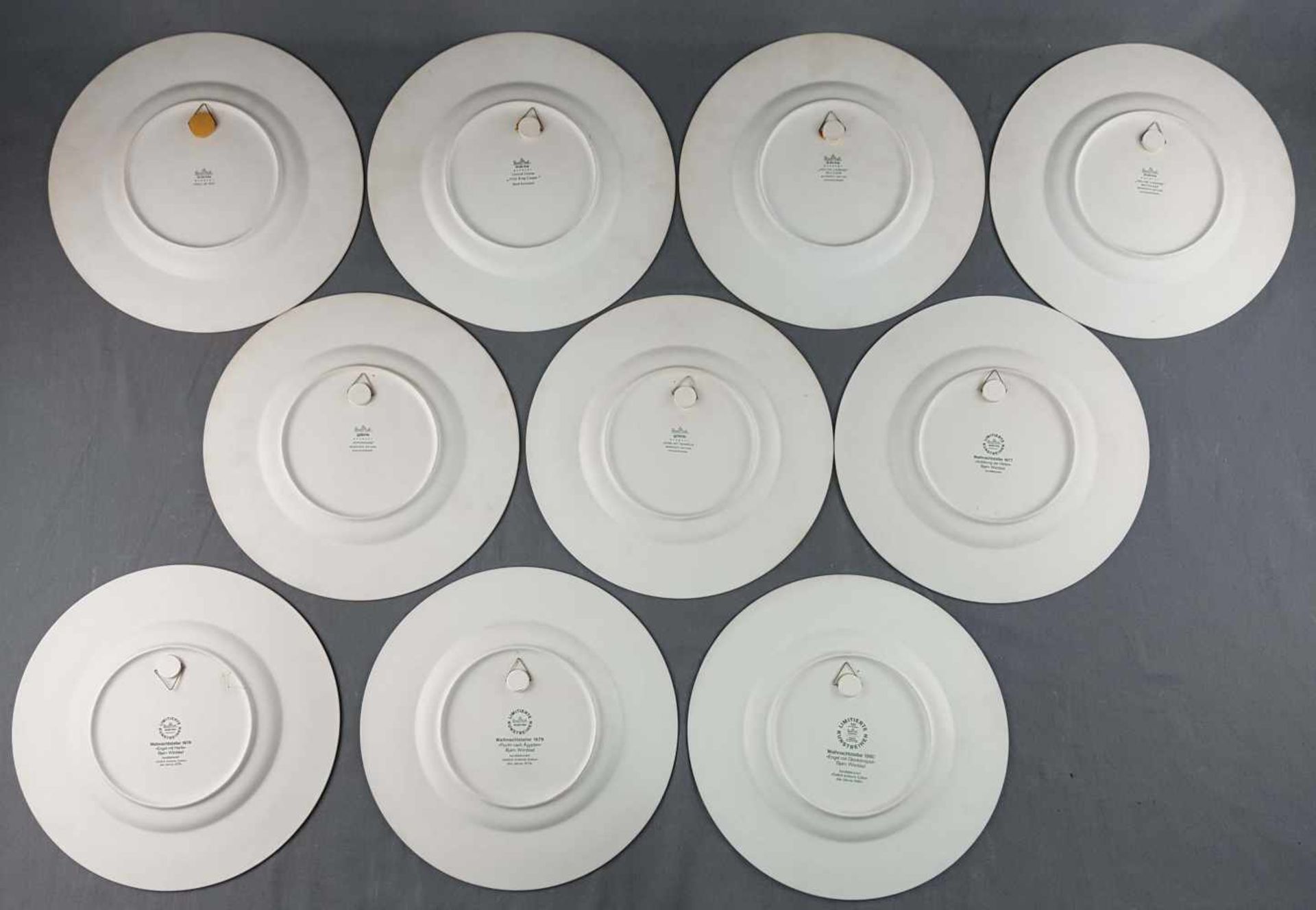 Bjørn Wiinblad 10 Christmas plates. Rosenthal porcelain.< - Image 8 of 11