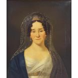 Attributed to Gotthelf Leberecht GLAESER (1784 - 1851). Very fine female portrait.