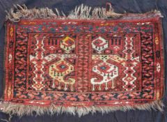 Ersari Bag Front. Tribal rug. Turkmenistan. Antique, around 1890.