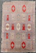 Kayserie silk carpet. Turkey. Antique, around 1900.