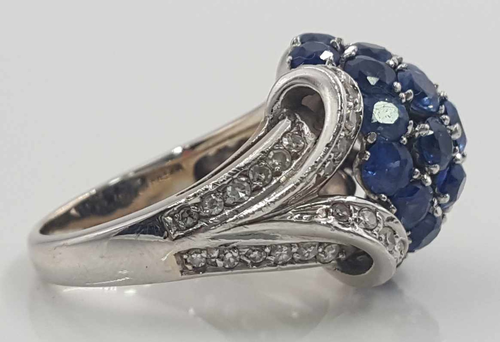 Ring set with 23 sapphires and diamonds. - Bild 4 aus 7