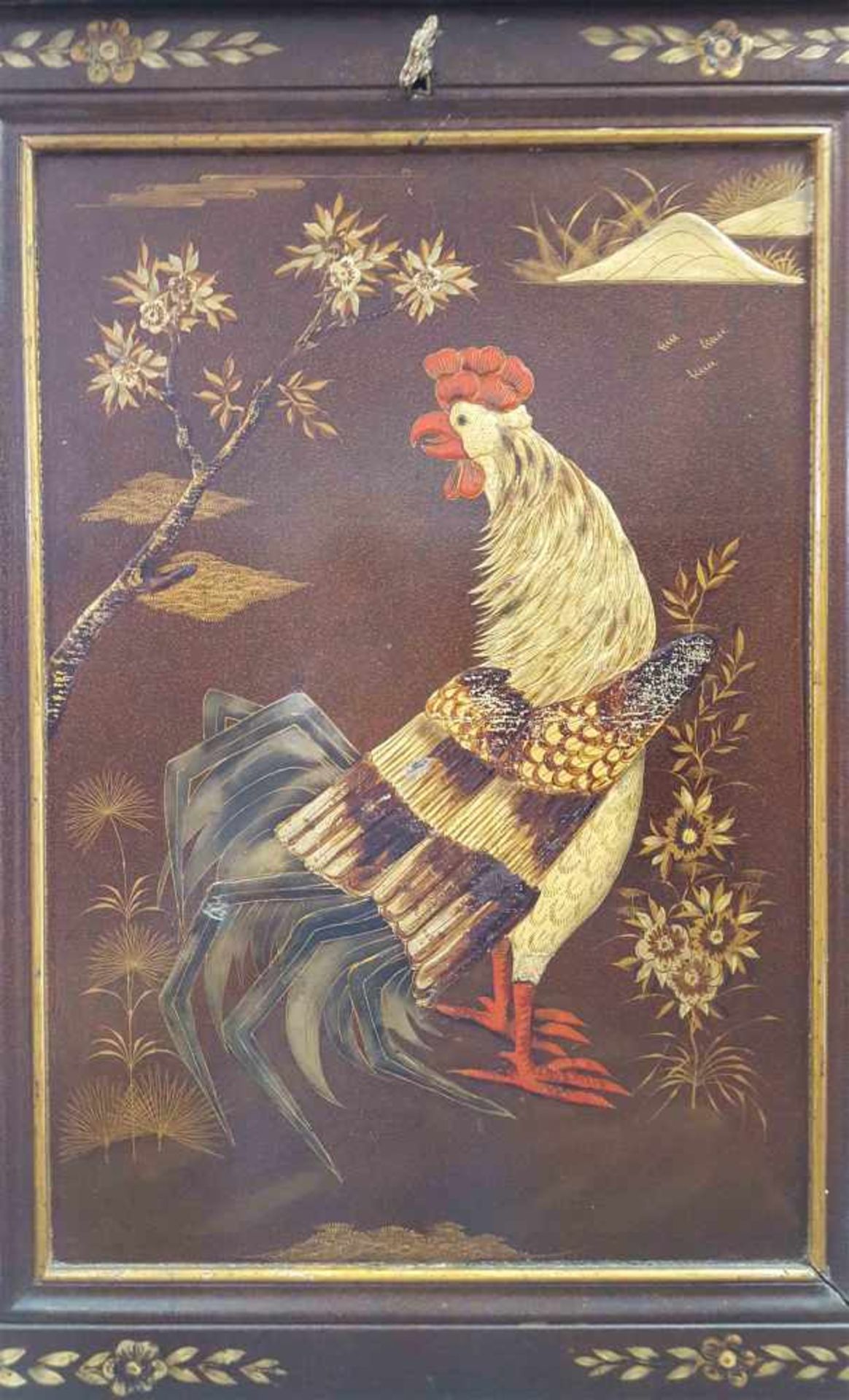 Secretary. Acquired in China before 1940. Lacquer painting. - Bild 5 aus 9