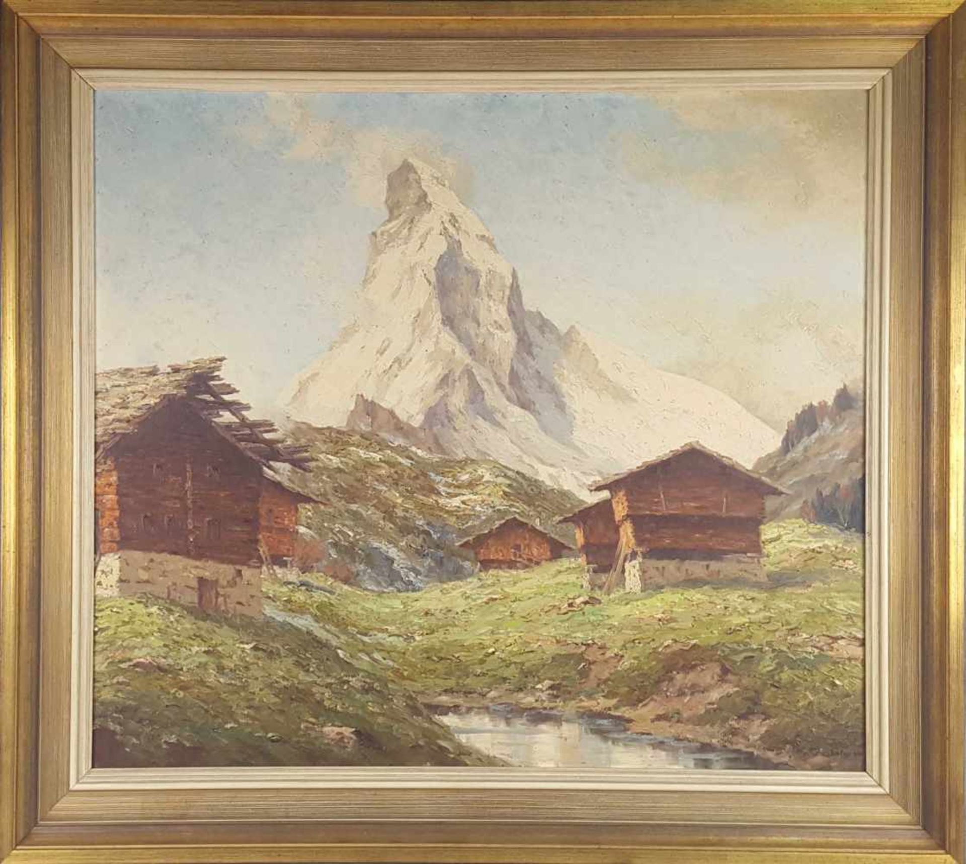 Hermann GABLER (1908-1977). "Unterm Matterhorn". - Image 2 of 5