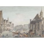 Friedrich Wilhelm DELKESKAMP (1794 - 1872). View of the Römerberg with the Nikolaikirche in Fra ...