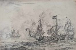 Reinier ZEEMAN (c.1623 - 1667). Sea battle.
