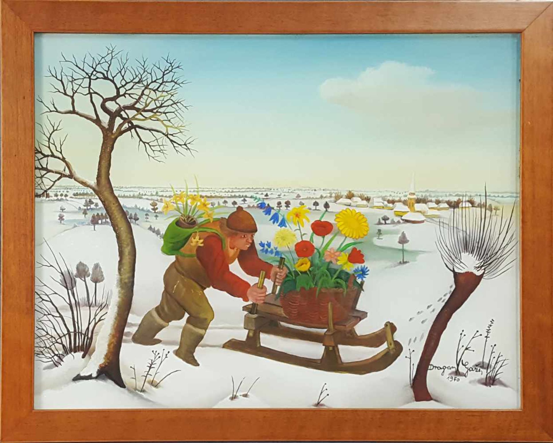 Dragan GAZI (1930-1983). Messenger of spring with sledge. 1970. - Image 2 of 4