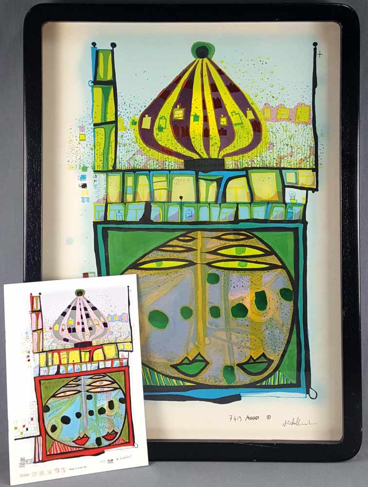 Friedensreich HUNDERTWASSER (1928 - 2000). "HOMO HUMUS COME VA - 10002 NIGHTS", 1982-84.