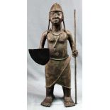 Sculpture. Warrior, bronze. Benin?