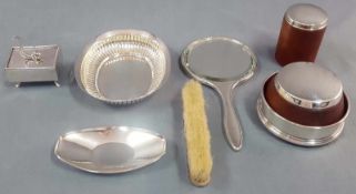 Silver objects.