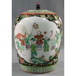 Ginger pot with lid. Playing children. China. Probably old, republic?