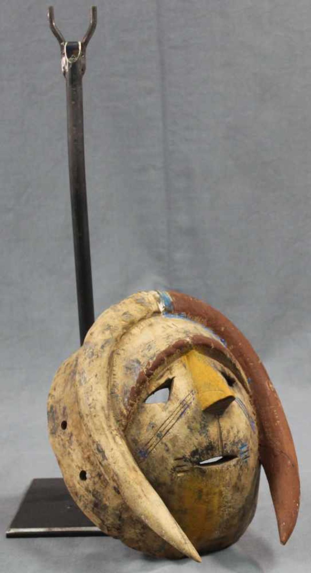 Mask. Wood. Probably Congo. 24 cm long the mask. - Image 4 of 4
