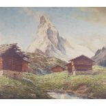 Hermann GABLER (1908-1977). "Unterm Matterhorn".