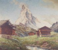 Hermann GABLER (1908-1977). "Unterm Matterhorn".