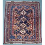 Afschar Persian carpet. Iran. Antique, around 1910.