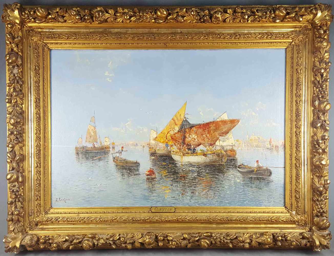 INDISTINCTLY SIGNED (XIX). Sailing boats in the Venice lagoon. - Image 3 of 10