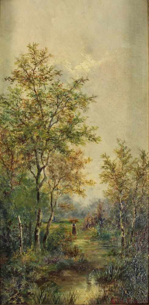 Franz Josef Georg ILLEM (1865 -?). Forest. A pair. - Image 2 of 9