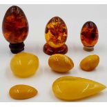9 amber stones. Some butterscotch color.