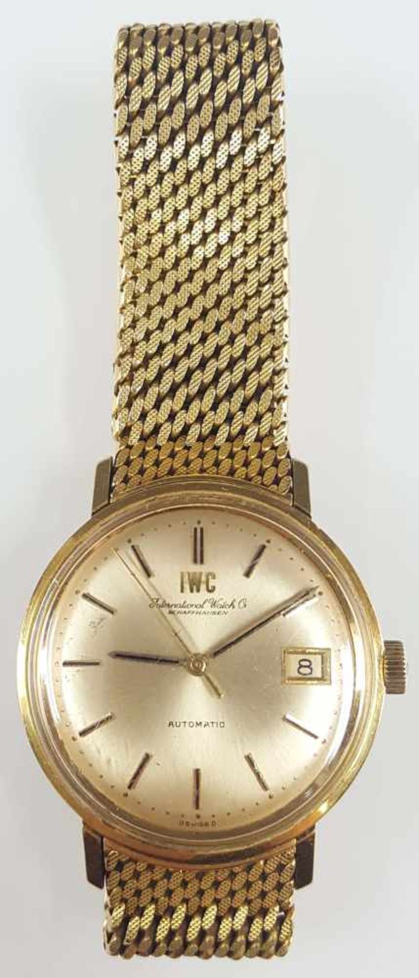 IWC men's wristwatch, automatic, 750 yellow gold. About 122 grams. - Bild 11 aus 12