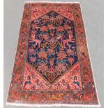 Nahawand Persian rug. Iran. Old. 1st Half of the 20th century.197 cm x 130 cm. Knotted by hand. Wool