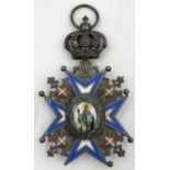 Order of St. Sava, Commander's Cross.2. Model. The year 1883 in the medallion on the back. 2.