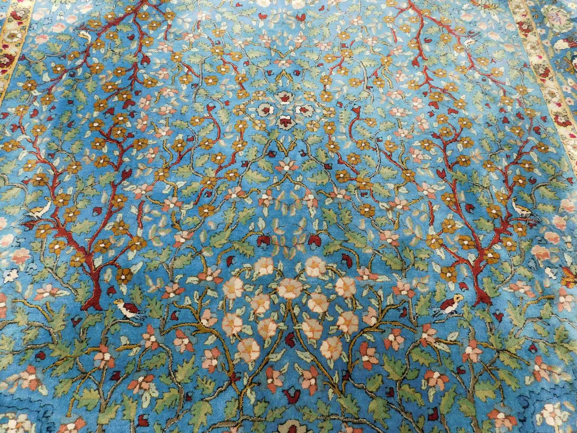 Tetex / Teffzet Art Nouveau rug. Germany. Old, around 1910.390 cm x 302 cm. Hand tufted. Wool on - Image 5 of 10
