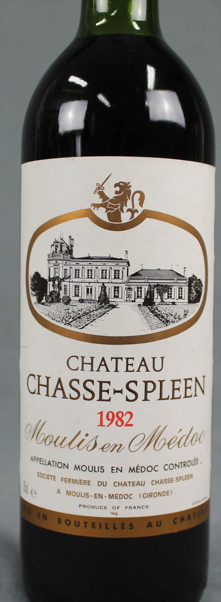 1982 Chateau Chasse-Spleen. Moulis en Medoc AC.11 whole bottles. 75 cl, Mise en Bouteille au - Bild 4 aus 6