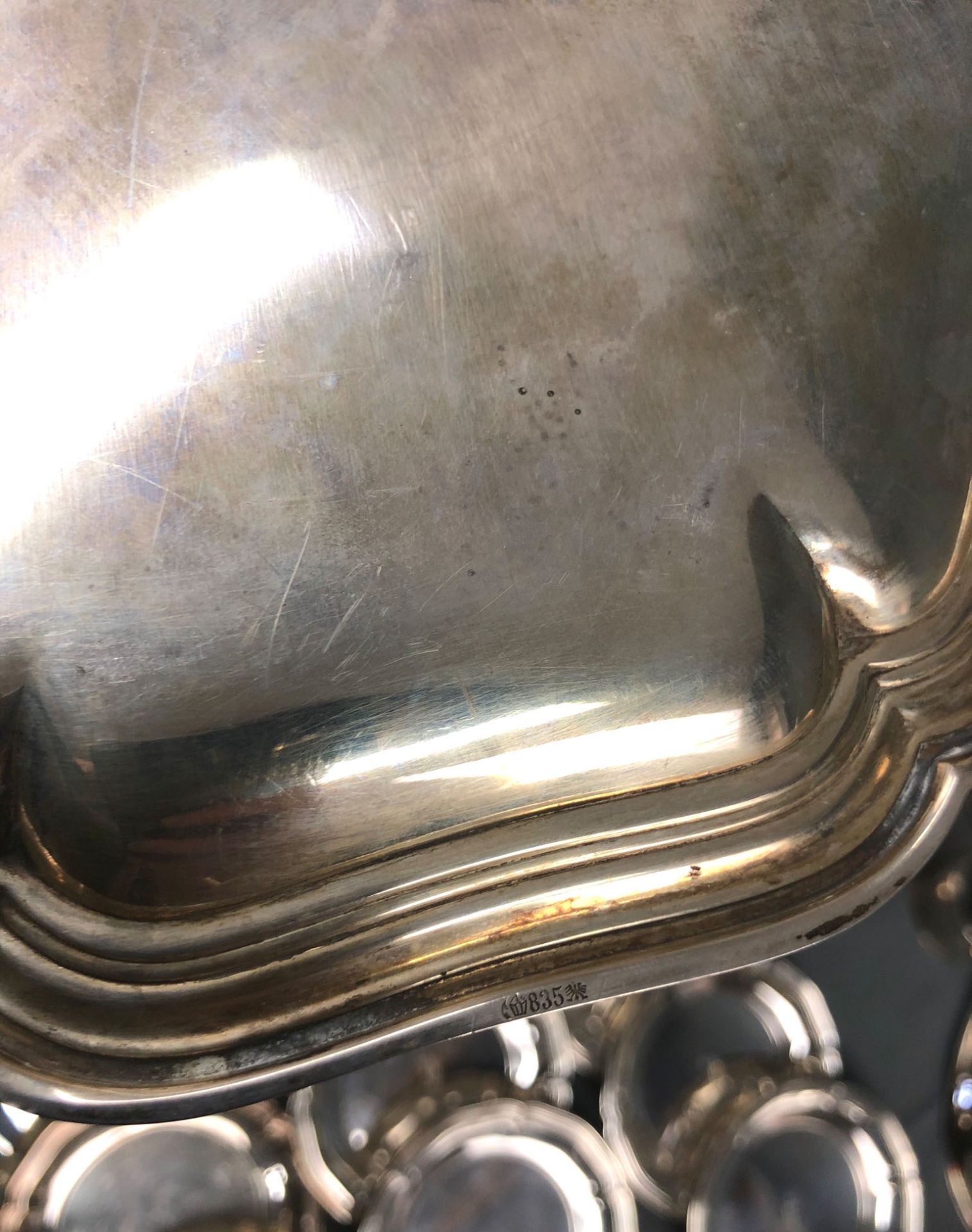 Silver. Trays, coasters, bowls, napkin rings and vases.At least 2353 grams of silver. Weighed - Image 2 of 13