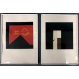 Endre BALINT (1914-1986). Two monotypes from 1985.Up to 30 cm x 30 cm. Each signed, dated (19) 85,