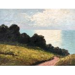 Georg ARNOLD-GRABONÉ (1896 - 1982). "Blick am Bodensee".46 cm x 59 cm. Painting. Oil on canvas.