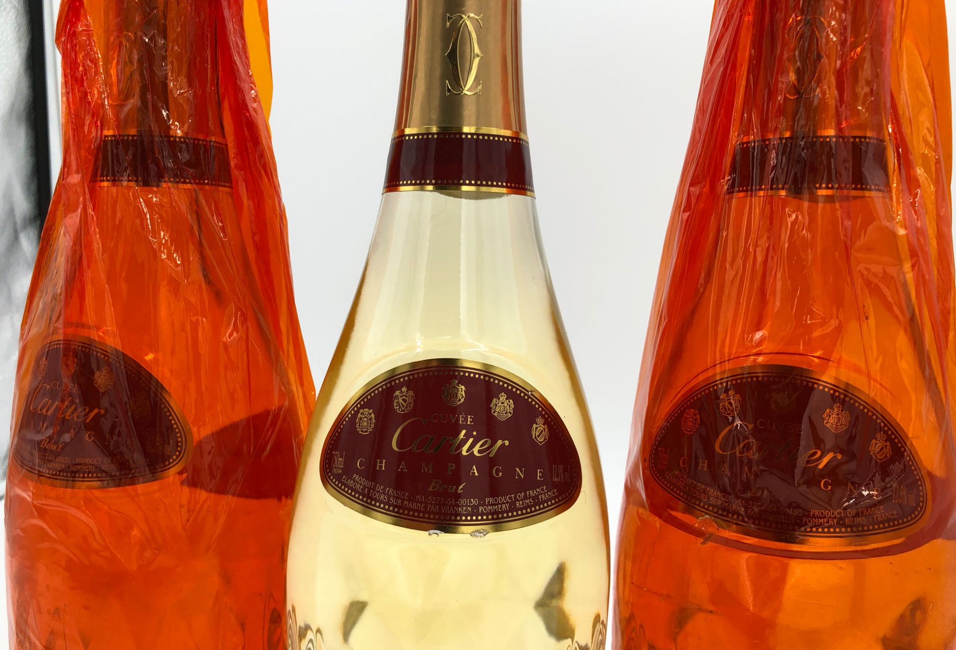 Cuveé CARTIER Champagner Brut. 3 whole bottles.750 ml, 12.5% vol. Produit de France. MA-3277-64- - Bild 5 aus 8