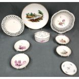 Collection 9 parts porcelain. Wheel brand. Also Höchst.Diameter up to 29 cm in diameter. Condition