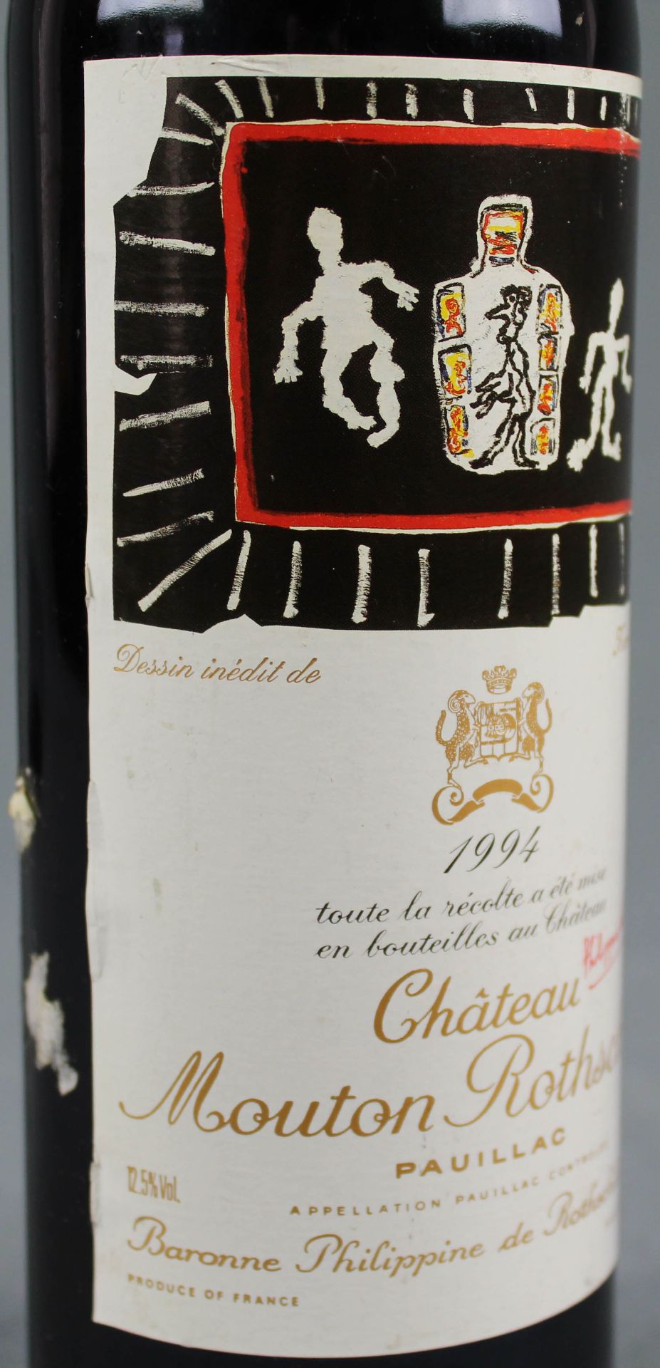 1994 Chateau Mouton Rothschild Pauillac AC. 1ere Grand Cru Classé.A whole bottle of 75 cl, 12.5% - Bild 2 aus 6