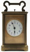 Clock. Brass "EAF - Scarborough 1906"14 cm x 9.5 cm x 8 cm. The work is labeled "R. & Co. - Made