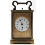 Clock. Brass "EAF - Scarborough 1906"14 cm x 9.5 cm x 8 cm. The work is labeled "R. & Co. - Made