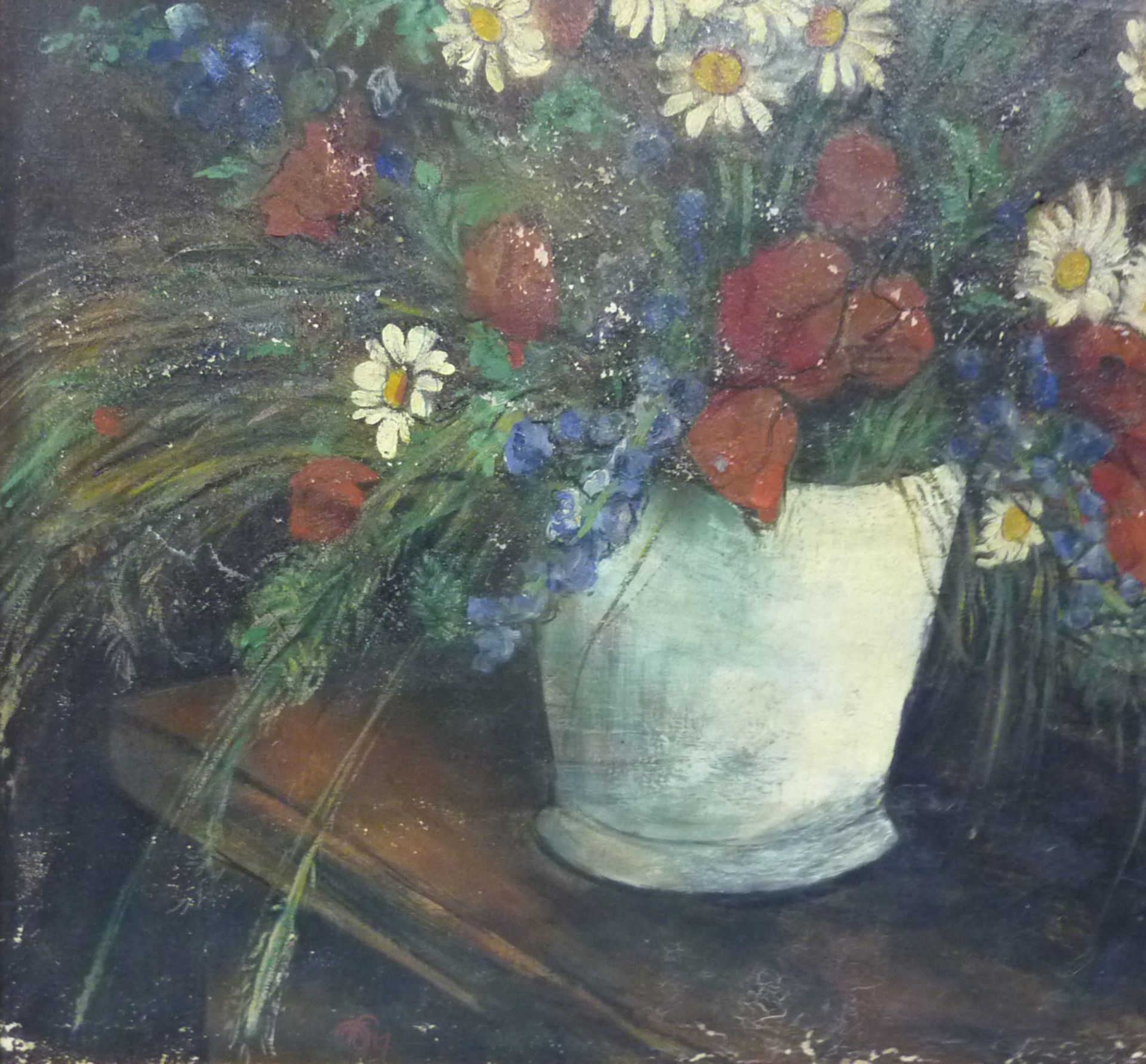 Max SCHULZE-SOELDE (1887 - 1967). Autumn flowers in a white vase 1927.95 cm x 80 cm. Painting. Oil - Bild 5 aus 7