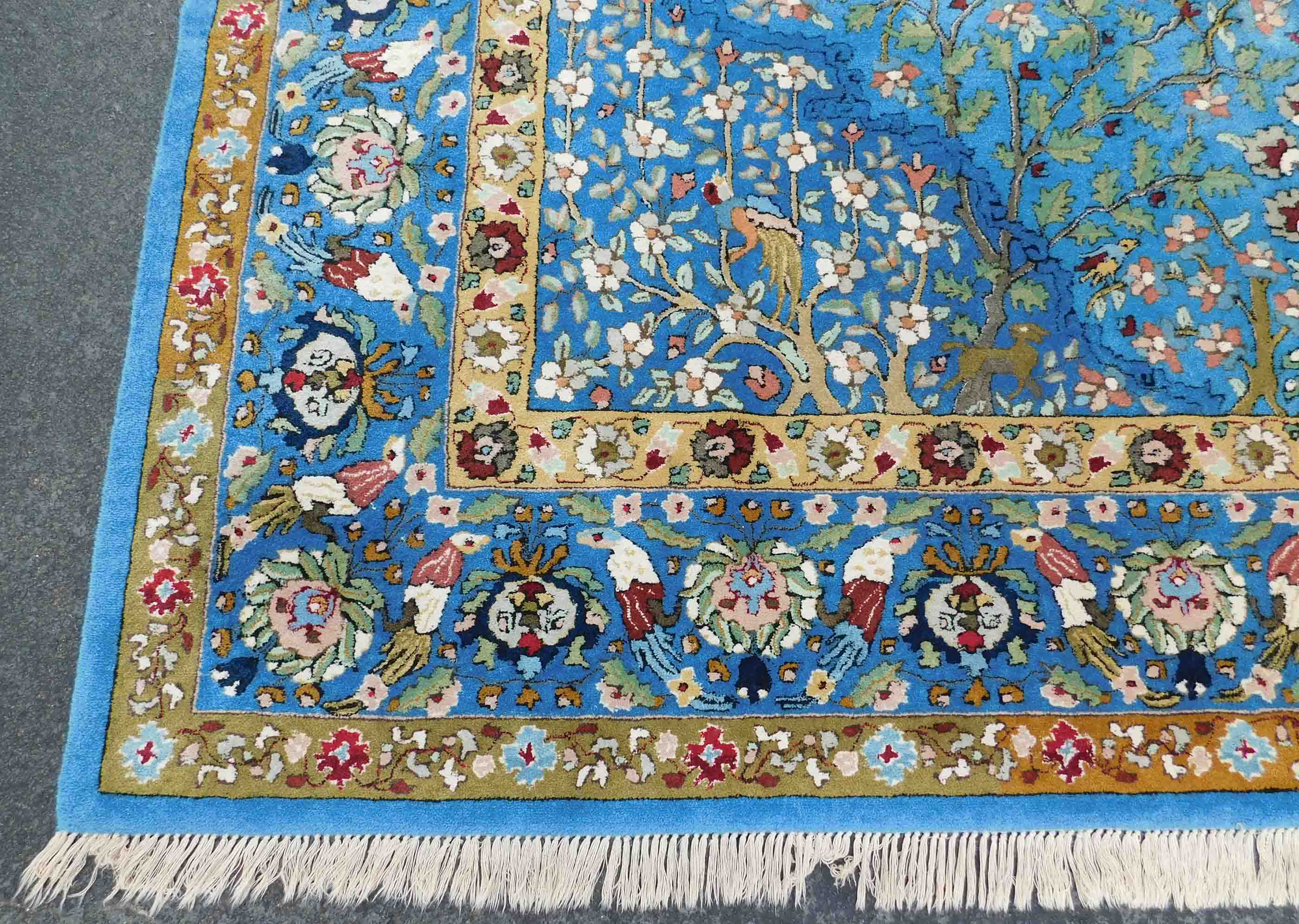 Tetex / Teffzet Art Nouveau rug. Germany. Old, around 1910.390 cm x 302 cm. Hand tufted. Wool on - Bild 3 aus 10