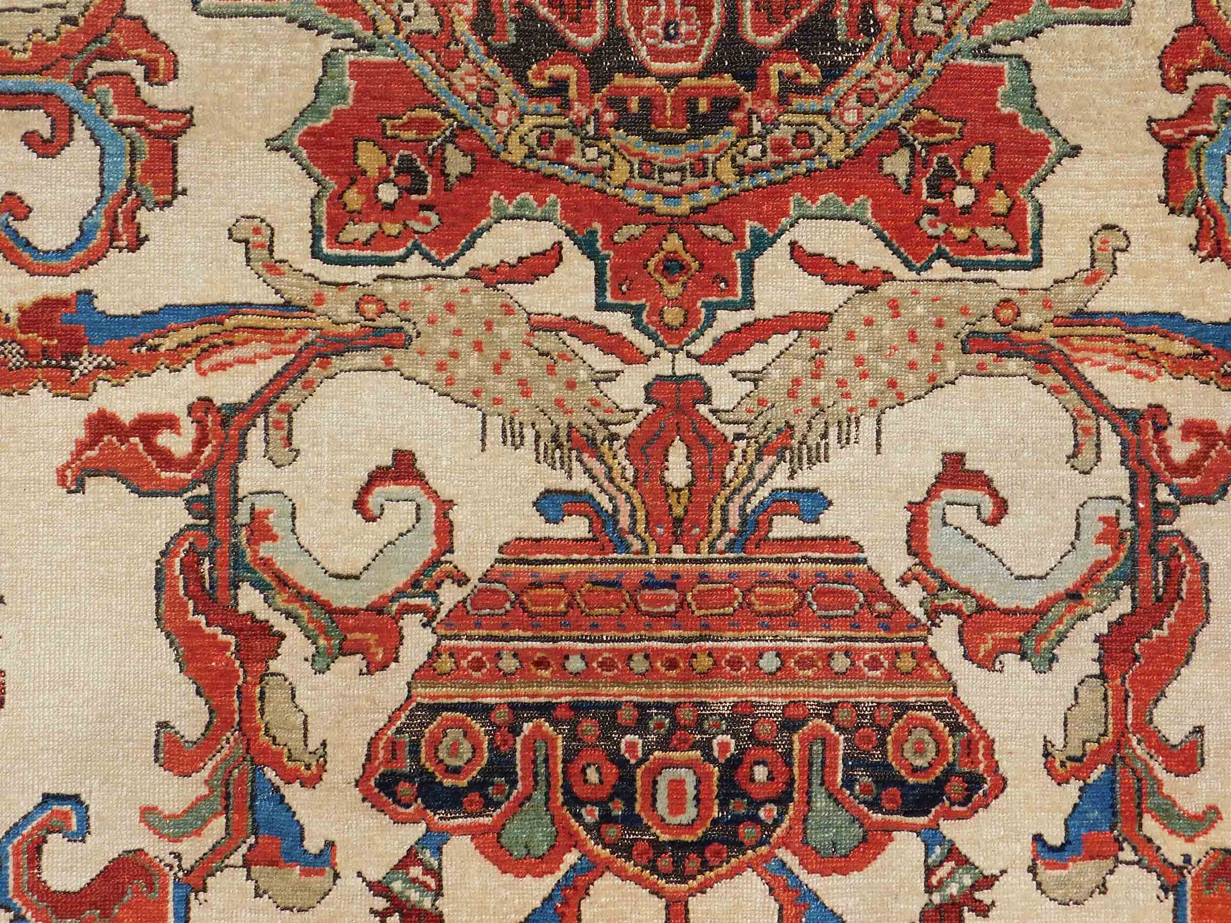 Mishan Malayer Persian rug. Iran. Antique, around 1880.191 cm x 143 cm. Knotted by hand. Wool on - Bild 12 aus 12