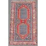 Shirvan rug. Caucasus. Antique, around 1870.199 cm x 118 cm. Knotted by hand. Wool on wool. The good