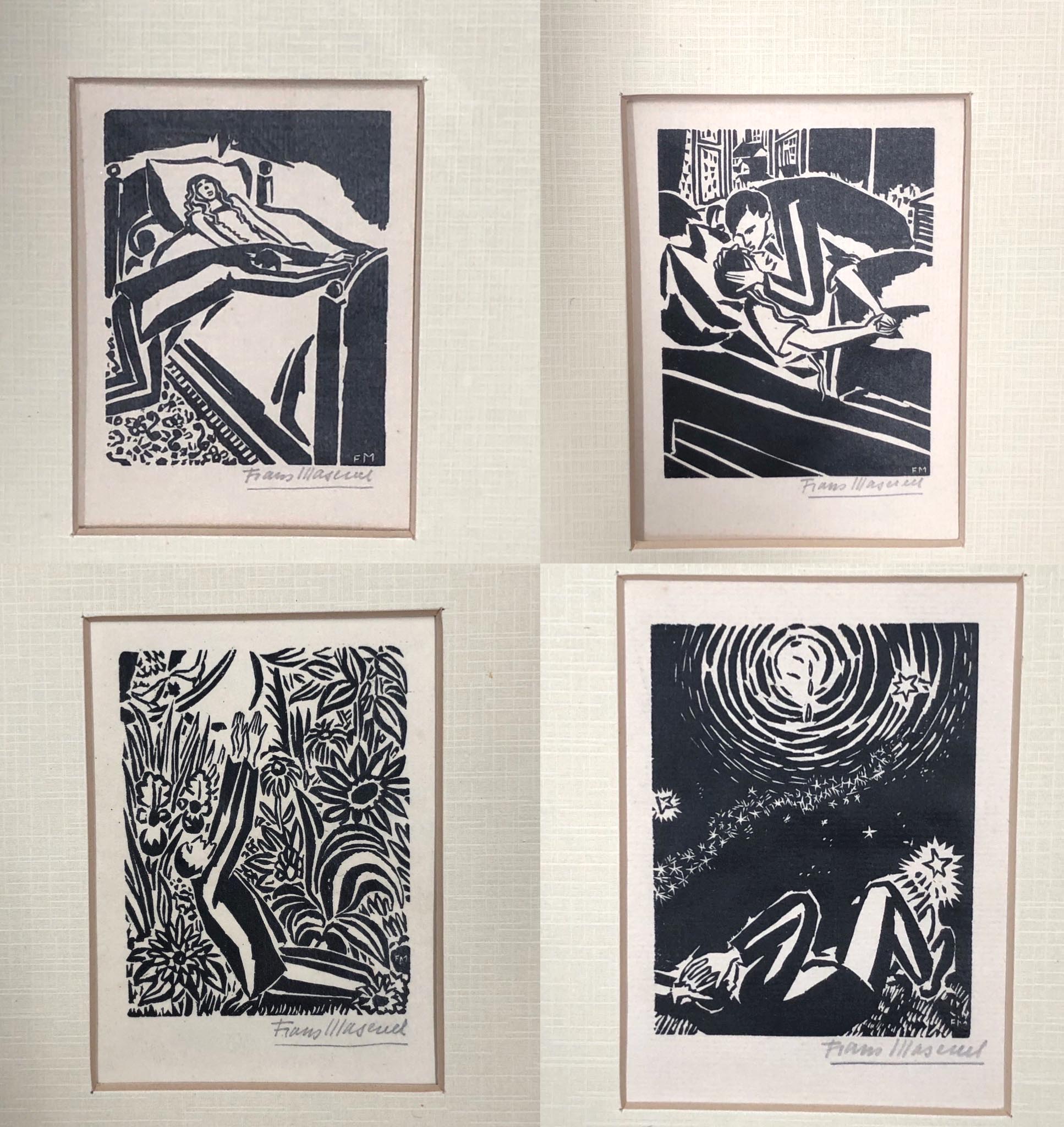 Frans MASEREEL (1889 - 1972). 34 woodcuts.Each circa 9 cm x 6,5 cm in passpartout. 13,6 cm x 10,6 cm - Image 7 of 7