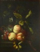 Coenraet ROEPEL (1678 - 1748). Fruit still life with butterfly.45 cm x 37 cm. Painting. Oil on
