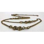 Costume chain. Proably gilded. 19th century.Overall length 160 cm.Trachtenkette. Wohl vergoldet. 19.