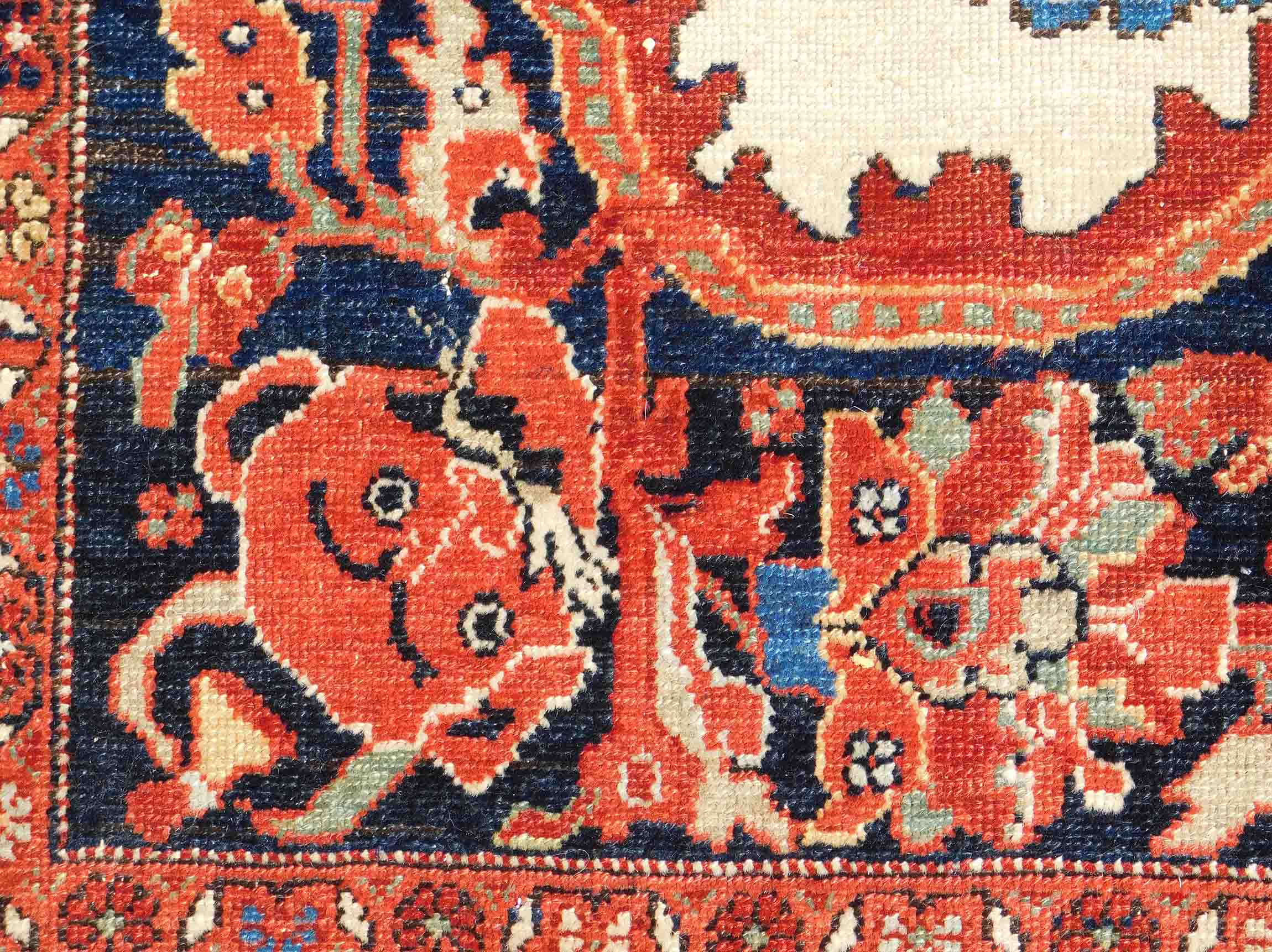 Mishan Malayer Persian rug. Iran. Antique, around 1880.191 cm x 143 cm. Knotted by hand. Wool on - Bild 2 aus 12
