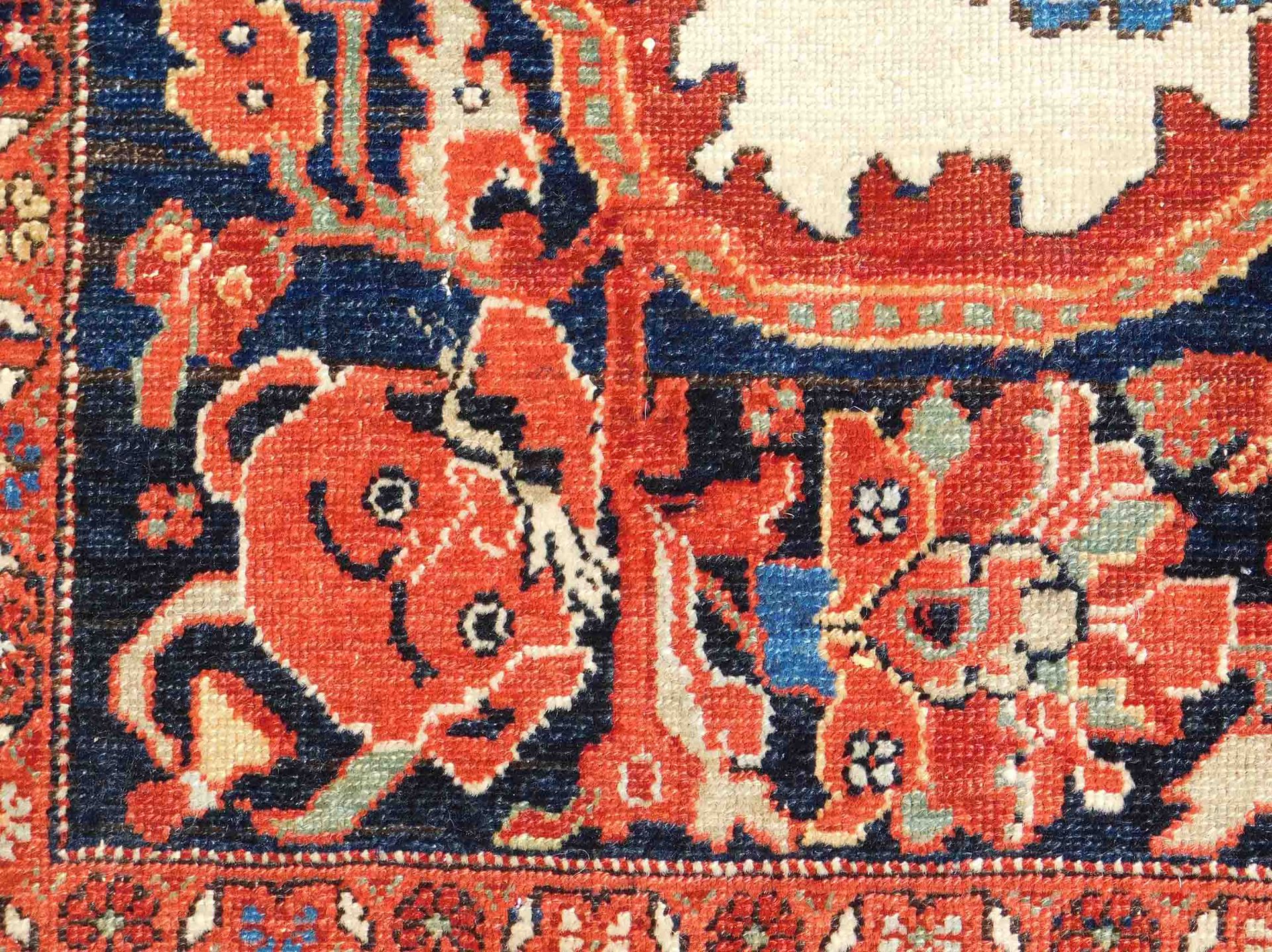 Mishan Malayer Persian rug. Iran. Antique, around 1880.191 cm x 143 cm. Knotted by hand. Wool on - Image 2 of 12