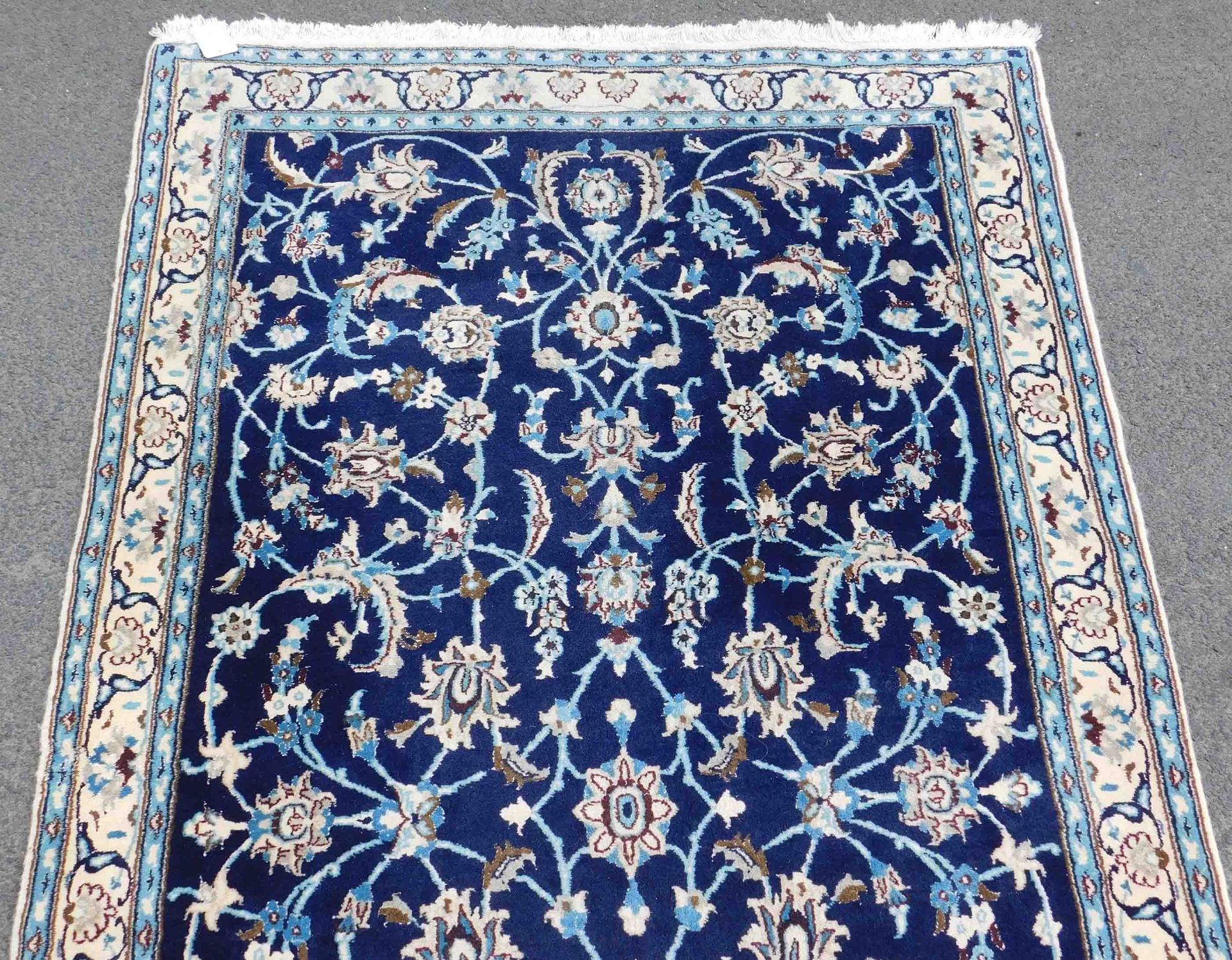 Nain Persian rug. Iran. Fine weave. Allover design.214 cm x 116 cm. Knotted by hand. Wool on wool. - Image 3 of 5